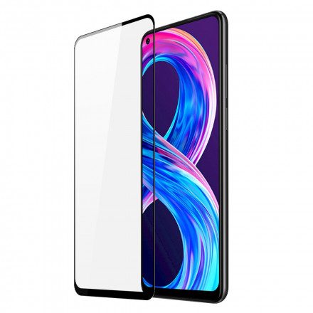 Realme 8/8 Pro Black Edges Skärmskydd I Härdat Glas