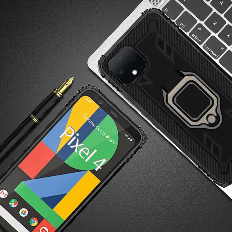 Skal För Google Pixel 4 Ring Och Kolfiber