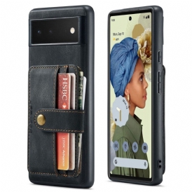 Skal För Google Pixel 7 Plånboksfodral Jeehood Rfid Löstagbar Plånbok