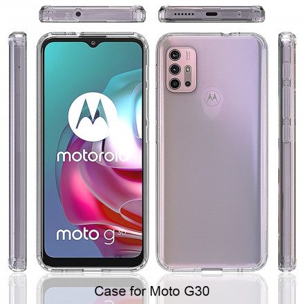 Skal För Moto G10 / G30 Transparenta Förstärkta Hörn