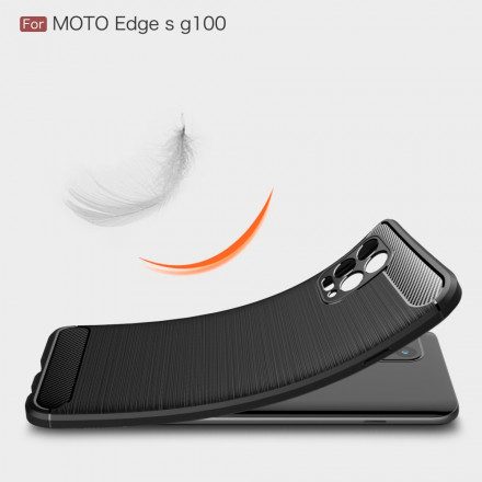 Skal För Moto G100 Borstad Kolfiber