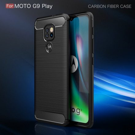 Skal För Moto G9 Play Borstad Kolfiber