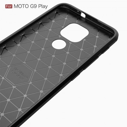 Skal För Moto G9 Play Borstad Kolfiber