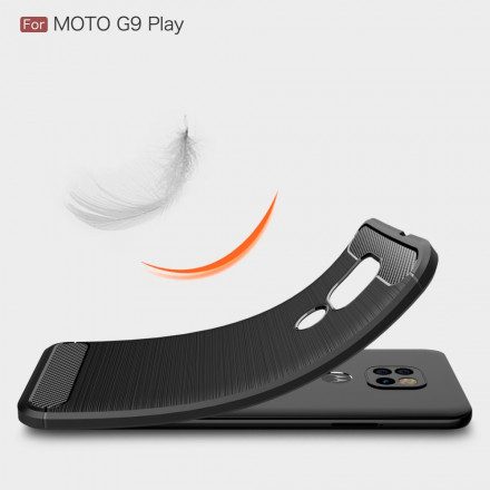 Skal För Moto G9 Play Borstad Kolfiber