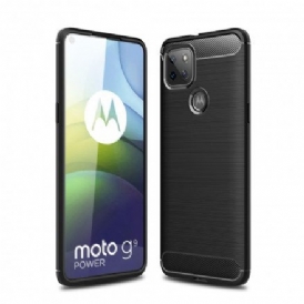 Skal För Moto G9 Power Borstad Kolfiber