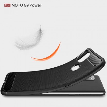 Skal För Moto G9 Power Borstad Kolfiber