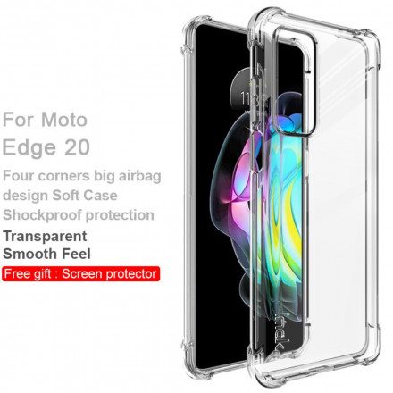 Skal För Motorola Edge 20 Transparent Med Imak-skärmfilm
