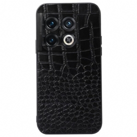 Skal För OnePlus 10 Pro 5G Äkta Crocodile Texture Läder