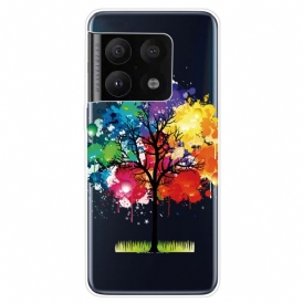 Skal För OnePlus 10 Pro 5G Akvarellträd Transparent