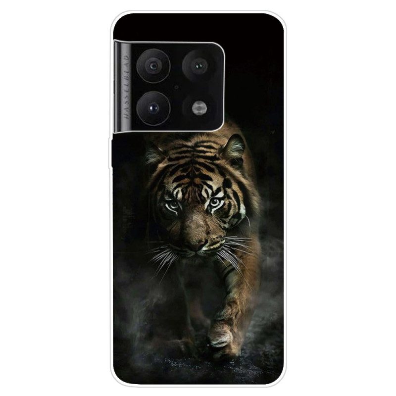 Skal För OnePlus 10 Pro 5G Flexibel Tiger I Dimma