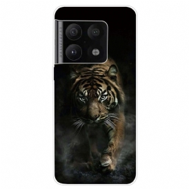 Skal För OnePlus 10 Pro 5G Flexibel Tiger I Dimma