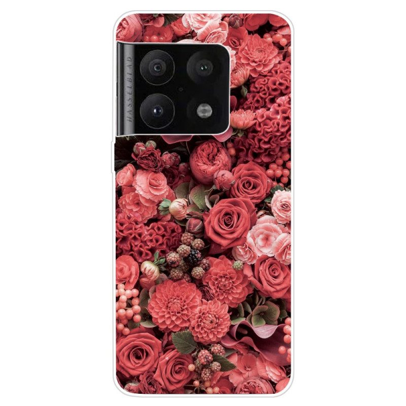 Skal För OnePlus 10 Pro 5G Rosa Blommor