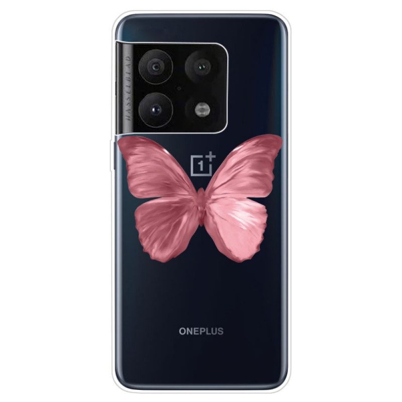 Skal För OnePlus 10 Pro 5G Rosa Fjärilsslang