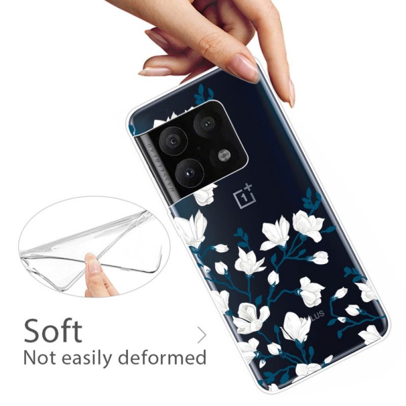 Skal För OnePlus 10 Pro 5G Vita Blommor
