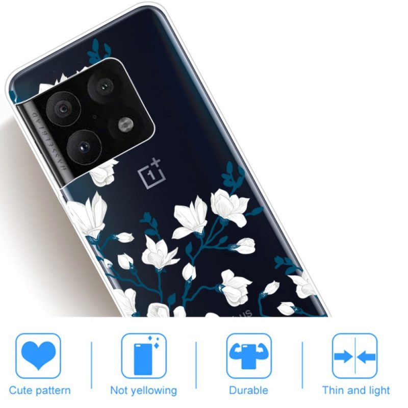 Skal För OnePlus 10 Pro 5G Vita Blommor