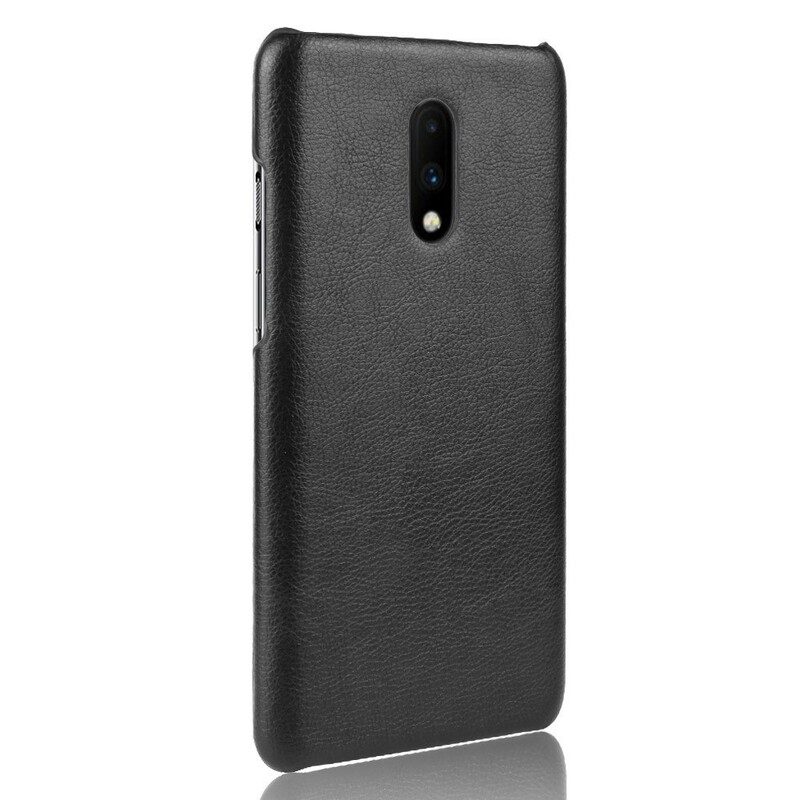 Skal För OnePlus 7 Performance Litchi Lädereffekt