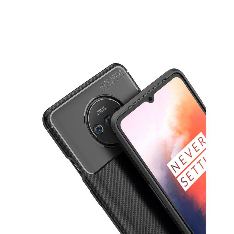 Skal För OnePlus 7T Flexibel Kolfiberstruktur