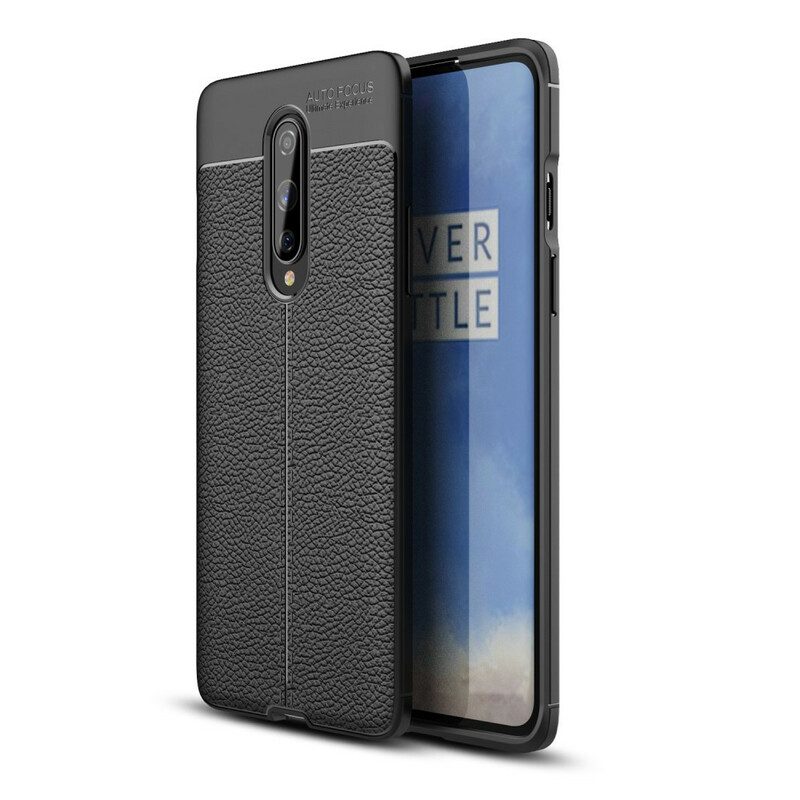 Skal För OnePlus 8 Double Line Litchi Lädereffekt