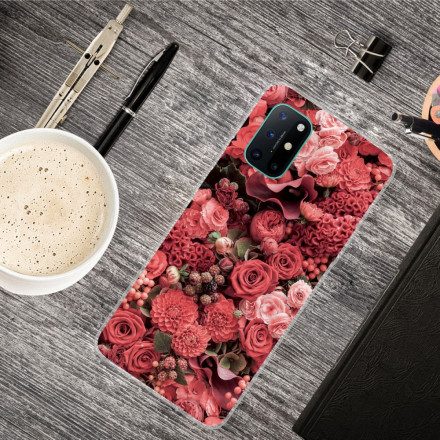 Skal För OnePlus 8T Intensiva Blommor