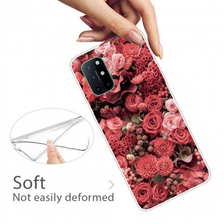 Skal För OnePlus 8T Intensiva Blommor