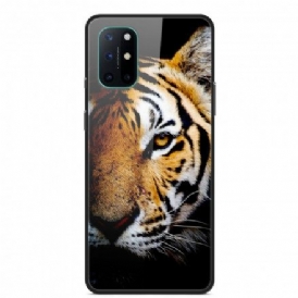 Skal För OnePlus 8T Realistisk Tiger Härdat Glas