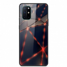 Skal För OnePlus 8T Rött Rayon Härdat Glas