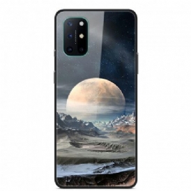 Skal För OnePlus 8T Rymdmånen Härdat Glas