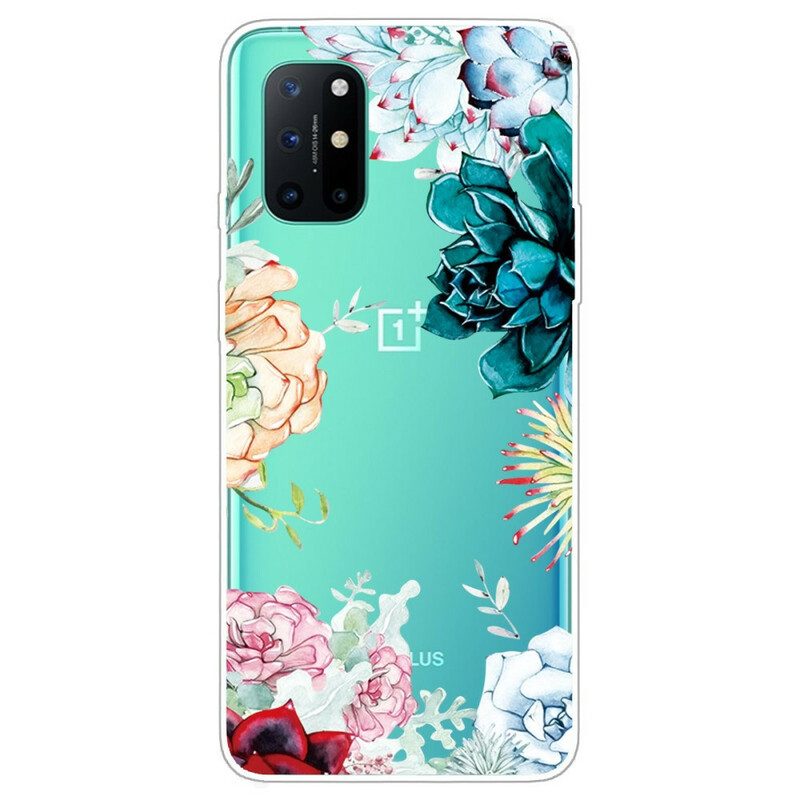 Skal För OnePlus 8T Sömlösa Akvarellblommor