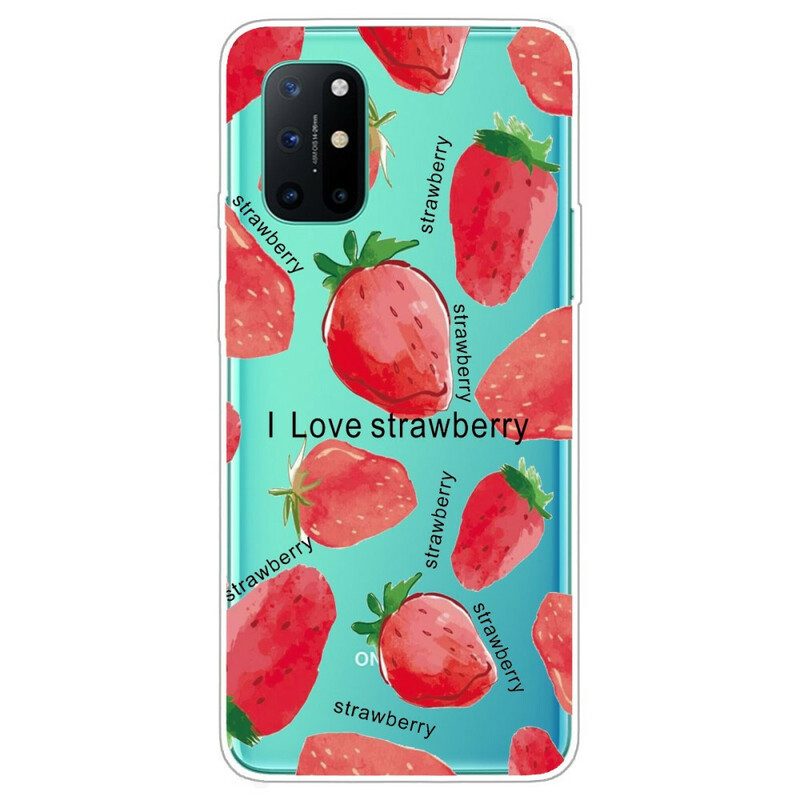 Skal För OnePlus 8T Strawberry / Jag Älskar Strawberry