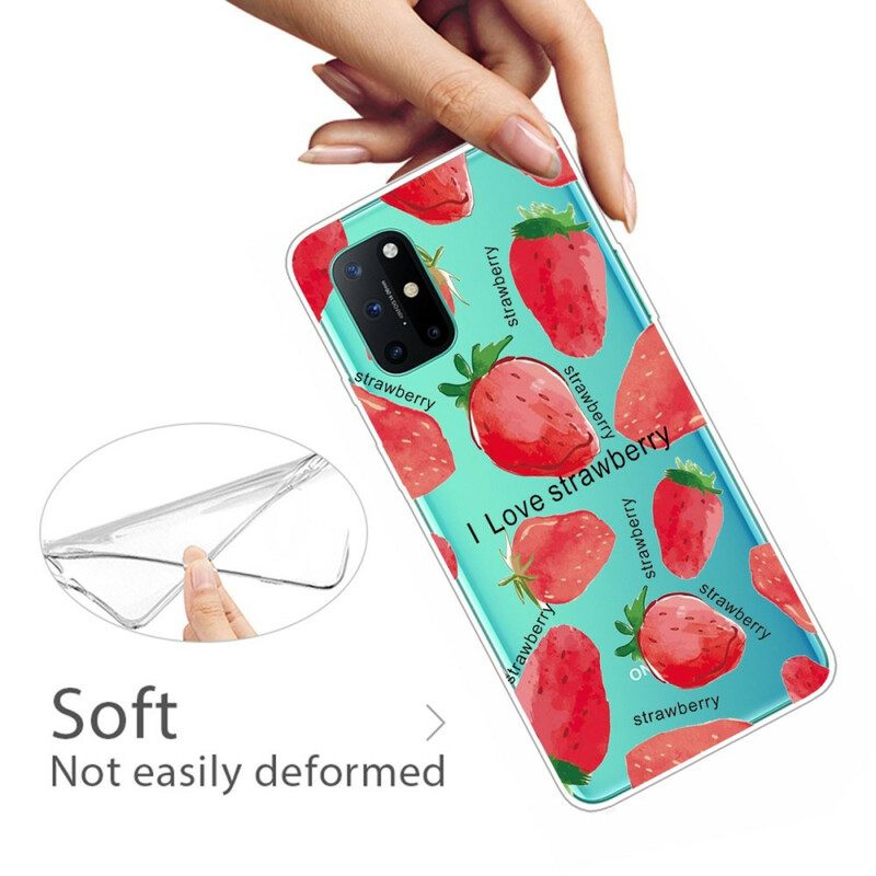 Skal För OnePlus 8T Strawberry / Jag Älskar Strawberry