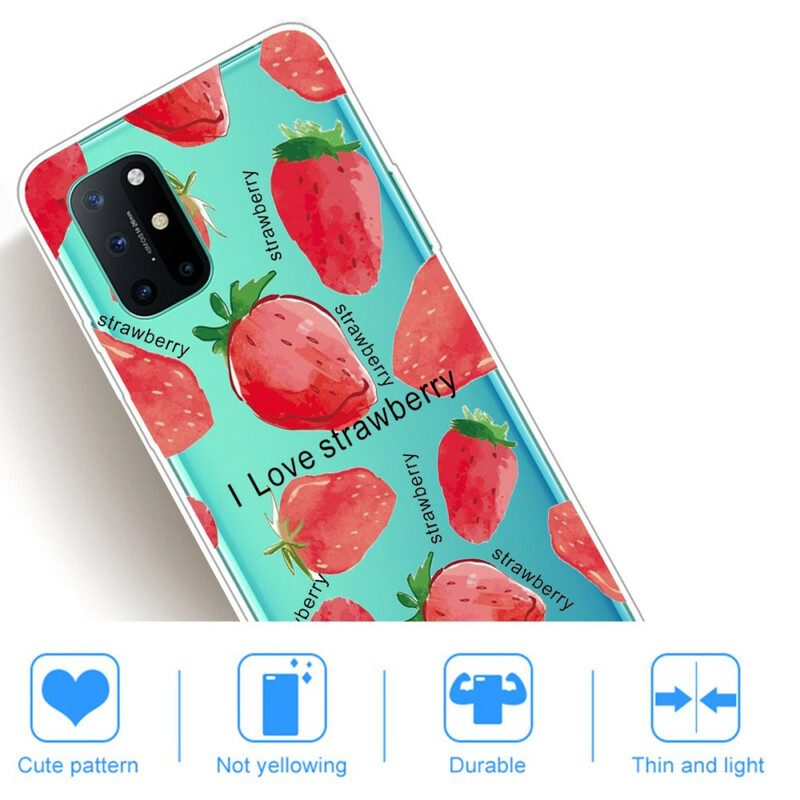 Skal För OnePlus 8T Strawberry / Jag Älskar Strawberry