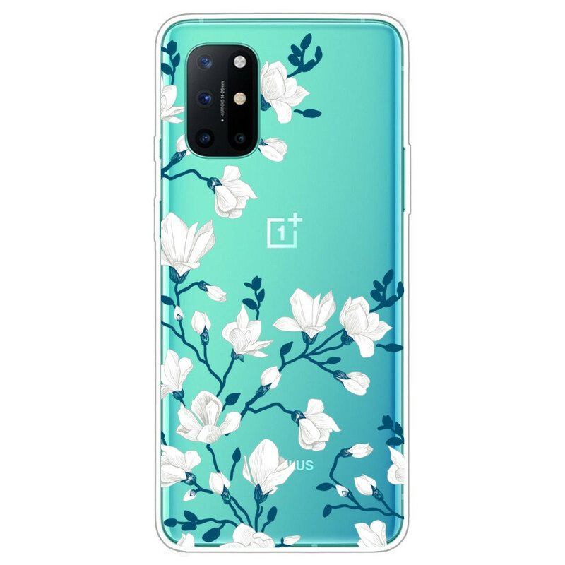 Skal För OnePlus 8T Vita Blommor