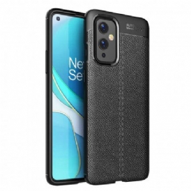 Skal För OnePlus 9 Double Line Litchi Lädereffekt