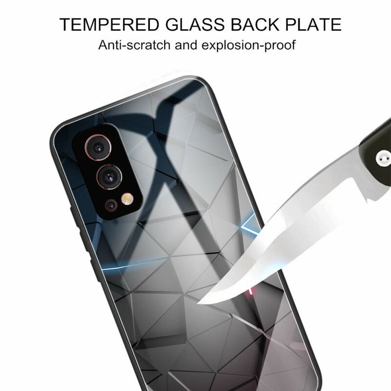 Skal För OnePlus Nord 2 5G Geometri Härdat Glas