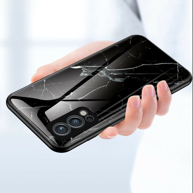 Skal För OnePlus Nord 2 5G Marmorfärger Härdat Glas