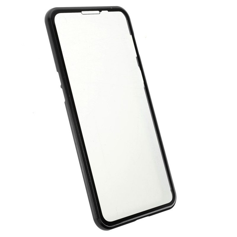 Skal För OnePlus Nord 2 5G Två Sidor Magnetiskt Härdat Glas Och Metall