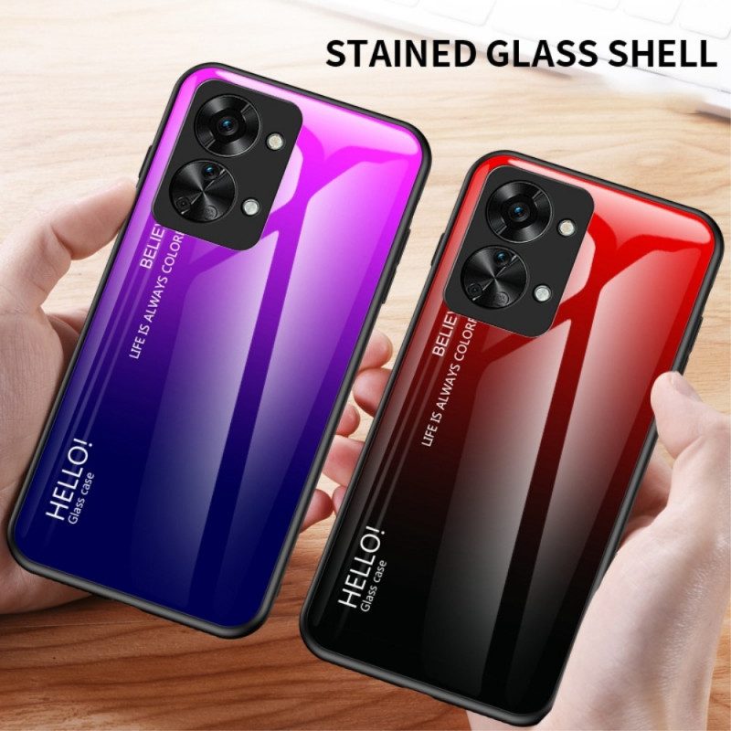 Skal För OnePlus Nord 2T 5G Hej Härdat Glas