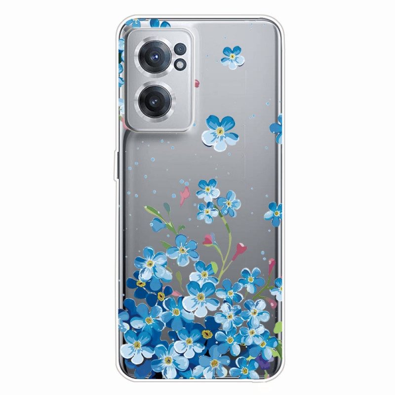 Skal För OnePlus Nord CE 2 5G Blå Blommor