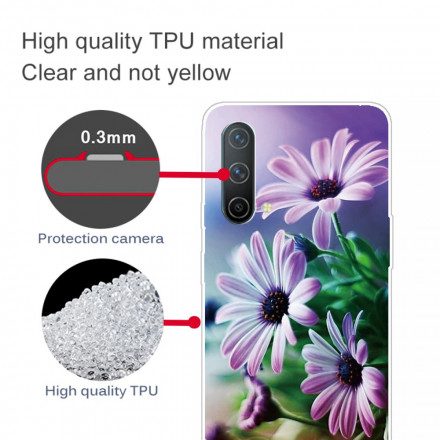 Skal För OnePlus Nord CE 5G Realistiska Blommor