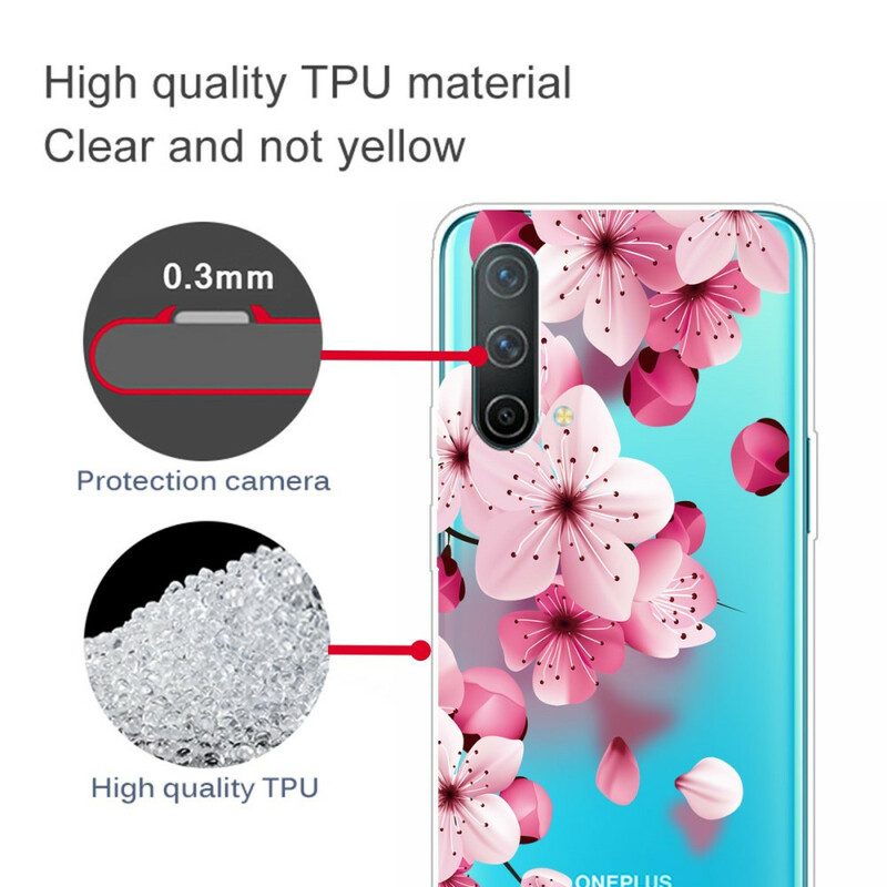 Skal För OnePlus Nord CE 5G Små Rosa Blommor