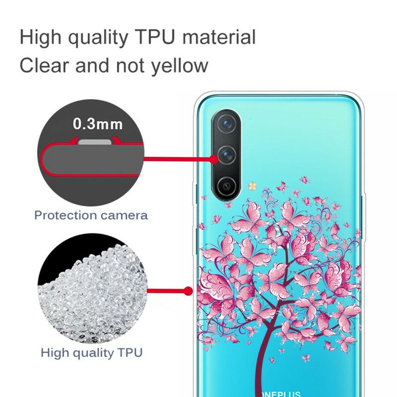 Skal För OnePlus Nord CE 5G Transparent Fjärilsträd