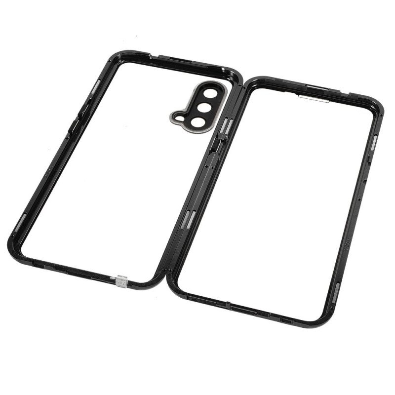 Skal För OnePlus Nord CE 5G Två Sidor Magnetiskt Härdat Glas Och Metall
