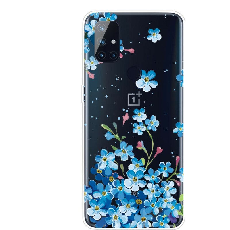 Skal För OnePlus Nord N10 Blå Blommor