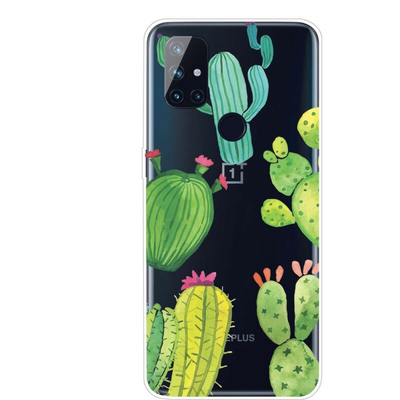 Skal För OnePlus Nord N10 Kaktus Akvarell