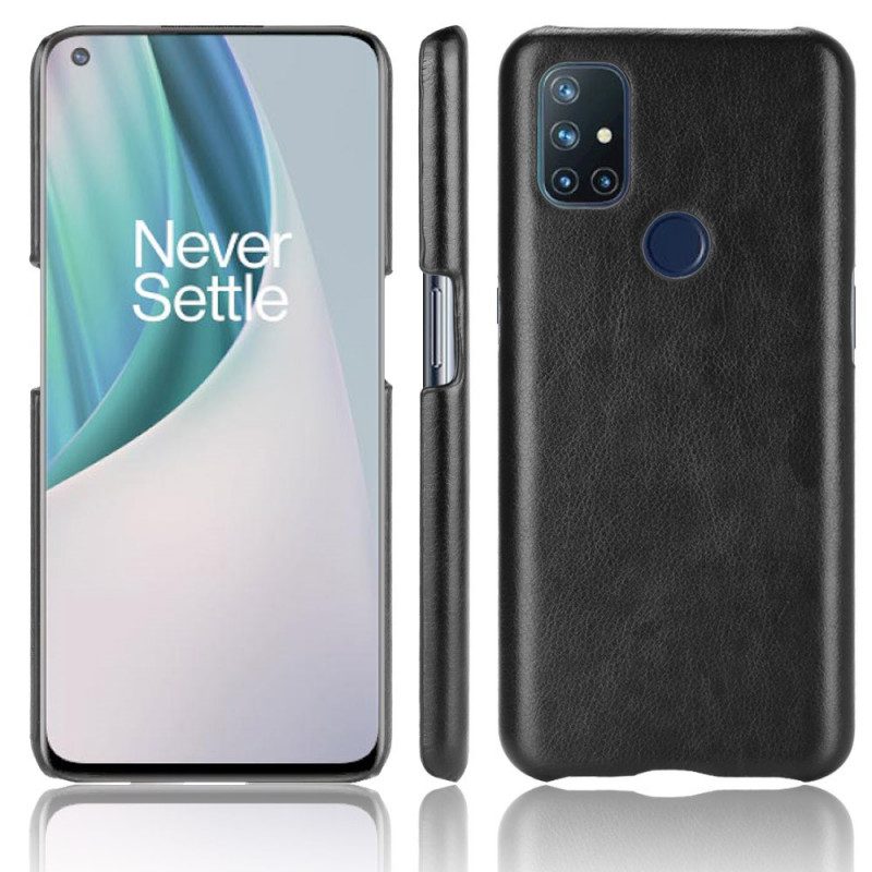 Skal För OnePlus Nord N10 Performance Litchi Lädereffekt