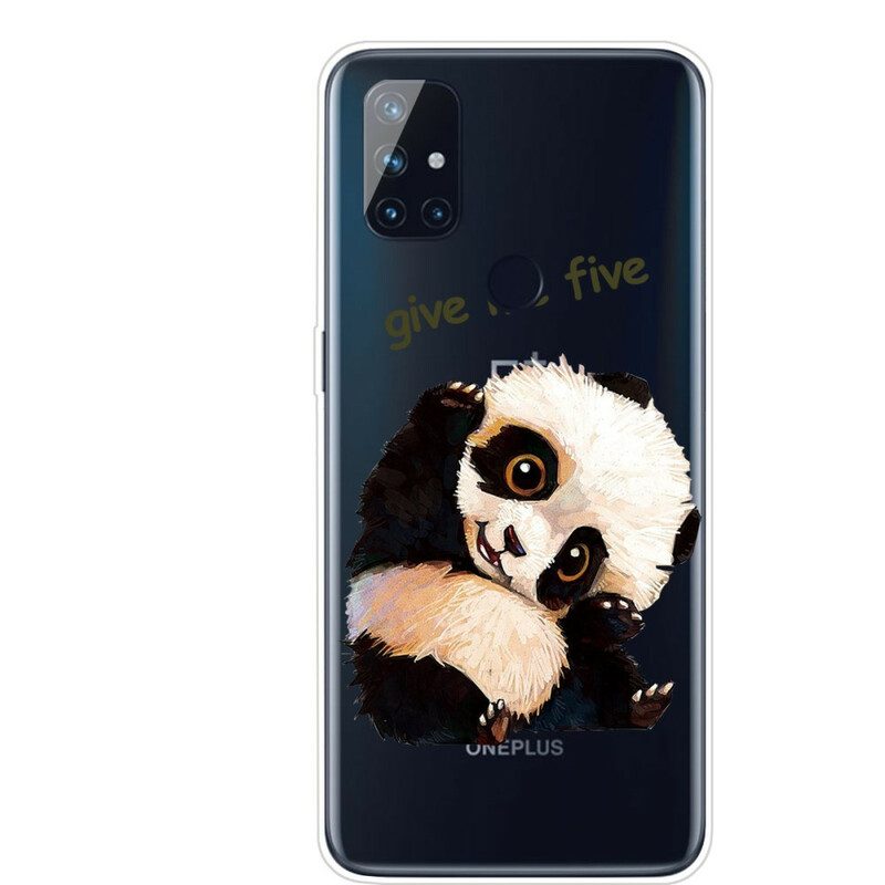 Skal För OnePlus Nord N10 Transparent Panda Ge Mig Fem