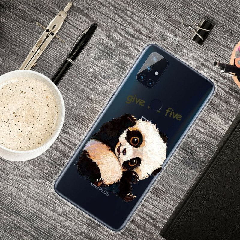 Skal För OnePlus Nord N10 Transparent Panda Ge Mig Fem