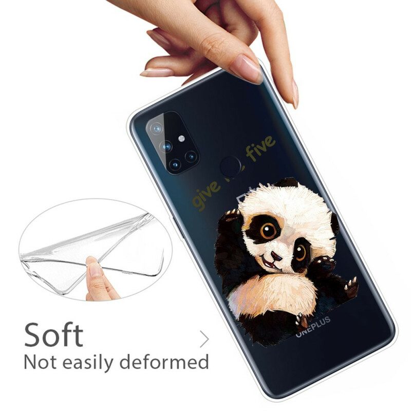 Skal För OnePlus Nord N10 Transparent Panda Ge Mig Fem
