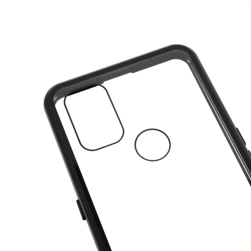 Skal För OnePlus Nord N10 Två Sidor Magnetiskt Härdat Glas Och Metall