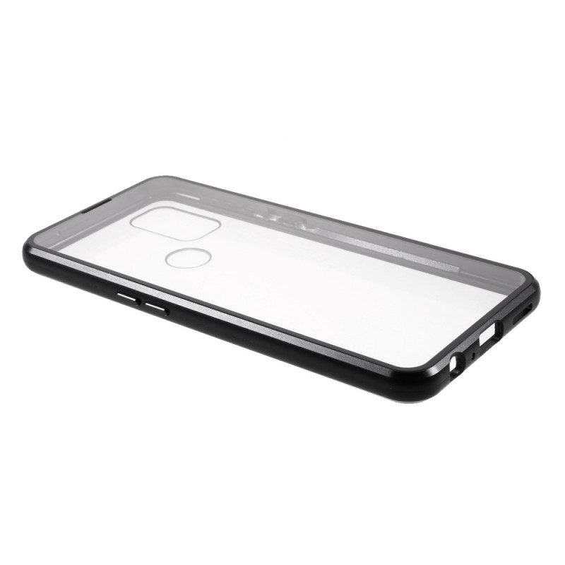 Skal För OnePlus Nord N10 Två Sidor Magnetiskt Härdat Glas Och Metall